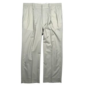 Irvine Park Mens Pleated Dress Pants Light Gray Wool Cashmere Size 44 43x31